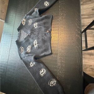 ROMWE Black and White Knit Sweater